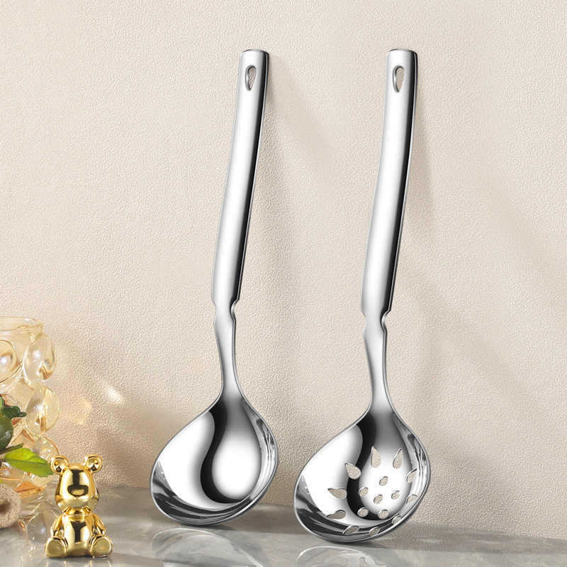 Lingură de bucătărie din oțel inoxidabil 316 – antiderapant, rezistentă la temperaturi înalte, protecție împotriva arsurilor (316 oțel inoxidabil; antiderapant; rezistentă la temperaturi înalte; protecție împotriva arsurilor)