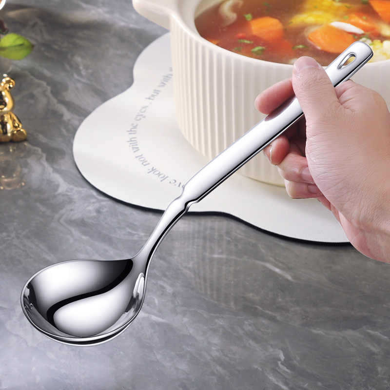 Lingură de bucătărie din oțel inoxidabil 316 – antiderapant, rezistentă la temperaturi înalte, protecție împotriva arsurilor (316 oțel inoxidabil; antiderapant; rezistentă la temperaturi înalte; protecție împotriva arsurilor)