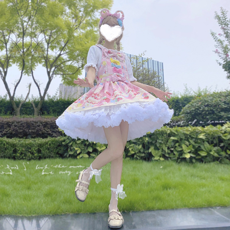 Lolita стил къса пола с мек тюл, за възрастни, пролет 2022