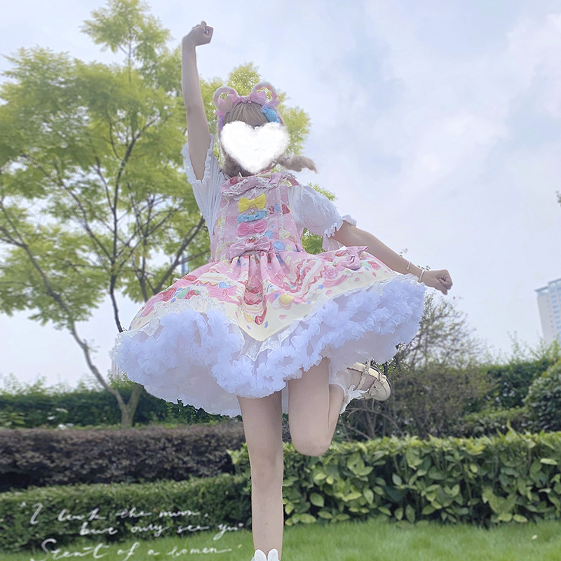 Lolita стил къса пола с мек тюл, за възрастни, пролет 2022