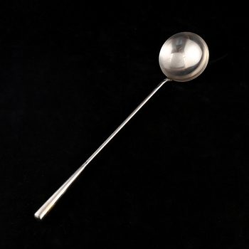 Rozsdamentes acél főzőkanál hosszú nyéllel, égés elleni dizájn, magas hőmérsékletnek ellenálló, tömör tálalókanál szakácsok számára