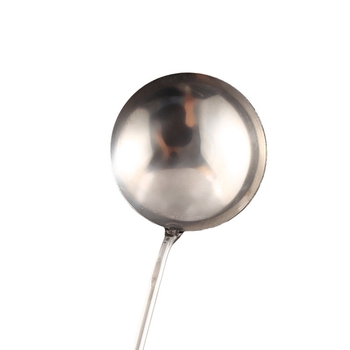 Rozsdamentes acél főzőkanál hosszú nyéllel, égés elleni dizájn, magas hőmérsékletnek ellenálló, tömör tálalókanál szakácsok számára