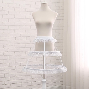 Corset Petticoat with Birdcage Design, Hollow Corset for Cosplay, Adjustable Fishbone, Bustle Style: Single Steel Ring, Everyday Puffy Skirt, Half-Length Petticoat with Large Hem — Summer 2025