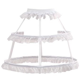 Corset Petticoat with Birdcage Design, Hollow Corset for Cosplay, Adjustable Fishbone, Bustle Style: Single Steel Ring, Everyday Puffy Skirt, Half-Length Petticoat with Large Hem — Summer 2025