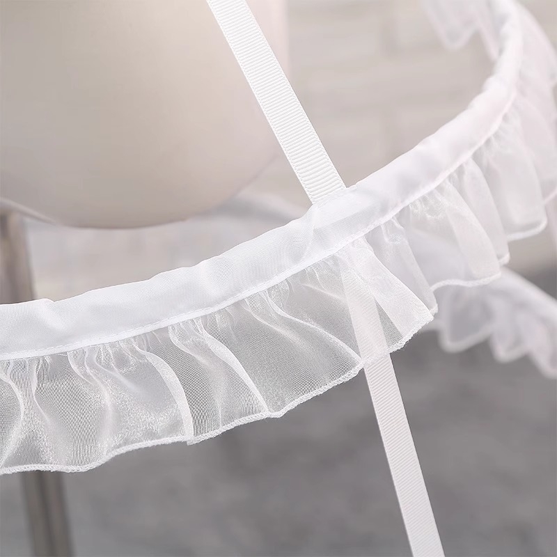 Corset Petticoat with Birdcage Design, Hollow Corset for Cosplay, Adjustable Fishbone, Bustle Style: Single Steel Ring, Everyday Puffy Skirt, Half-Length Petticoat with Large Hem — Summer 2025