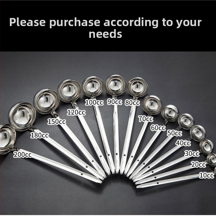 Daudzfunkcionāla unču mērinstrumenta karote, no 304 nerūsējošā tērauda, ar āķīti, piemērota piena tējas un kafijas pupiņām