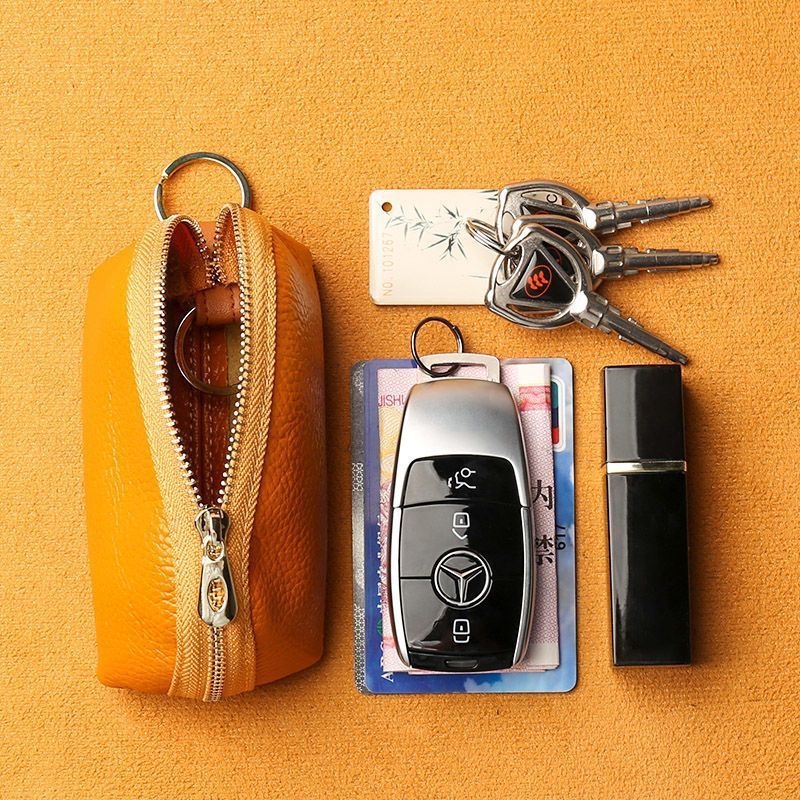 Geustos PU kožna torbica za ključeve — Veliki kapacitet za kartice, Vodootporna, Unisex, Urban minimalistički dizajn