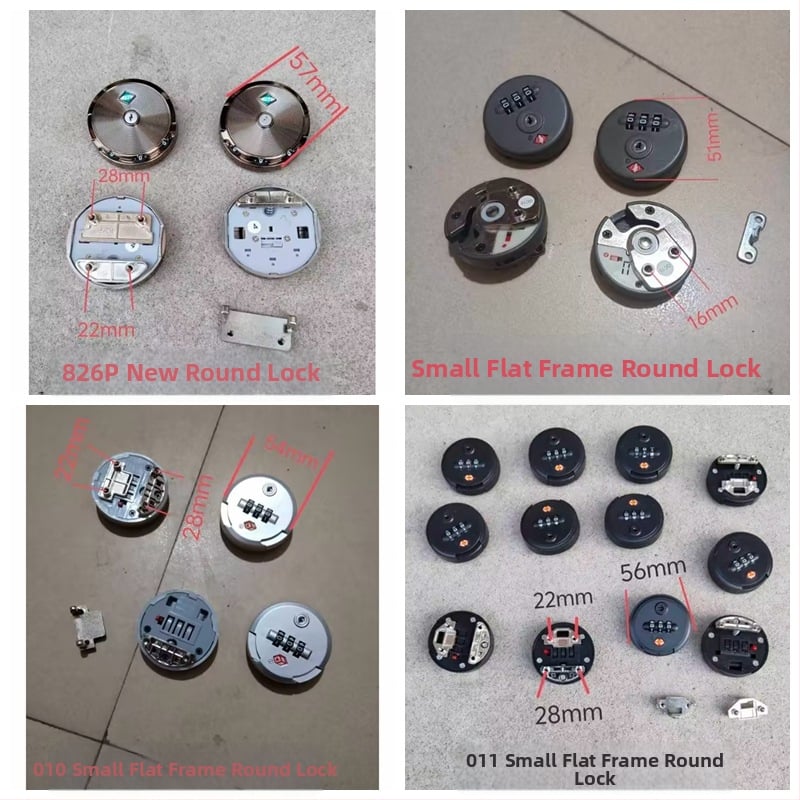 Lagaminų apvalus kombinuotas užraktas – apsauga nuo vagystės, medžiaga plastikas, aksesuarai lagaminams