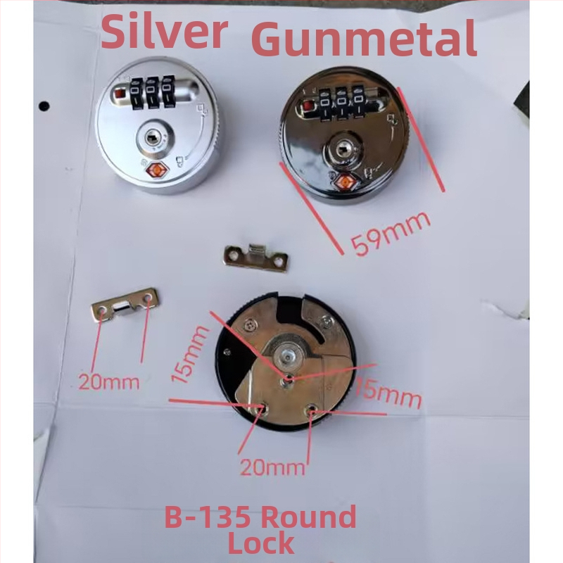 Lagaminų apvalus kombinuotas užraktas – apsauga nuo vagystės, medžiaga plastikas, aksesuarai lagaminams