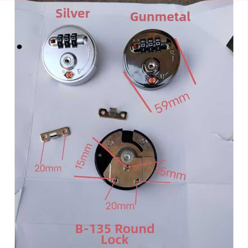 Lagaminų apvalus kombinuotas užraktas – apsauga nuo vagystės, medžiaga plastikas, aksesuarai lagaminams