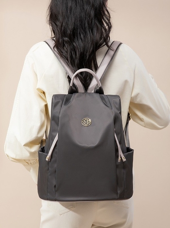 Rucsac de călătorie pentru femei, stil navetă de afaceri, material Oxford, fermoar, buzunare interne pentru telefon și documente, buzunar laminat cu fermoar, respirabil, impermeabil