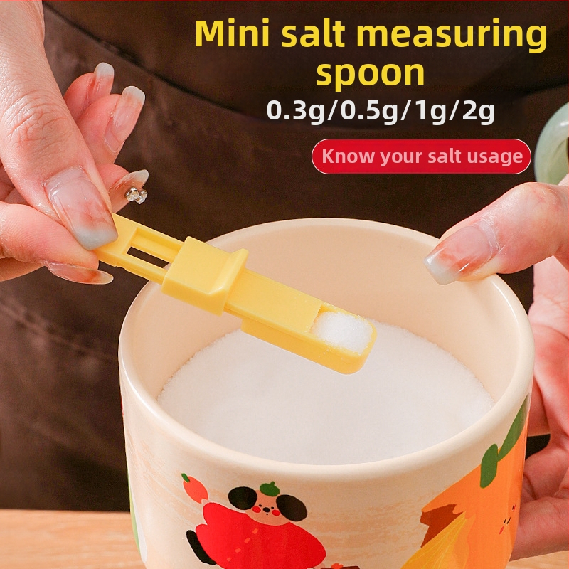 ABS műanyag mérőkanál sóhoz beépített skálával