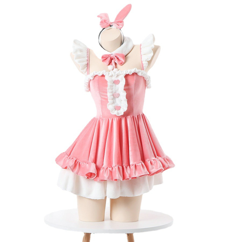 Ženský Lolita kostým na vystúpenie, kórejský velúr s 70–80% spandexu, štýl japonský vietor, japonsko-kórejský voľný štýl, zimná edícia 2022