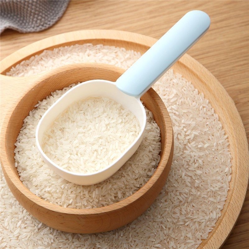 Lingură pentru hrană de animale de companie și lingură de măsurare, cu clips de etanșare, din oțel inoxidabil 316L, mâner din silicon, rezistență la temperaturi înalte