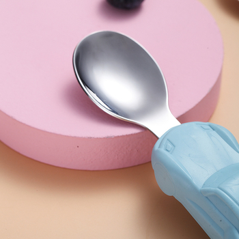 Set de linguri pentru bebeluși – din paie de grâu și oțel inox, potrivit pentru copii, stil proaspăt și drăguț