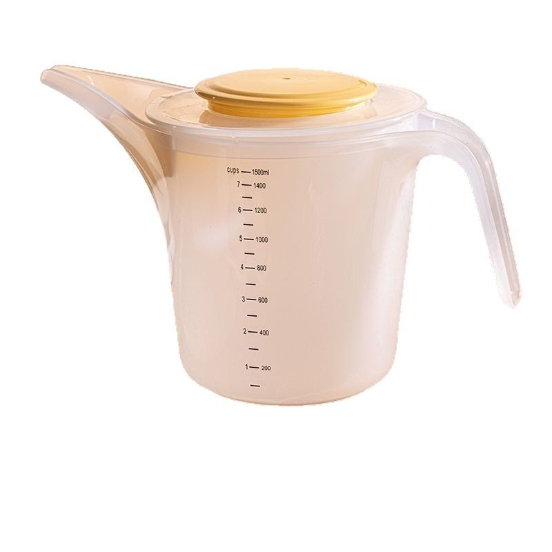 Hosszú szájú mérőedény tészta- és folyadéköntéshez, nagy kapacitás, graduált skála, műanyag