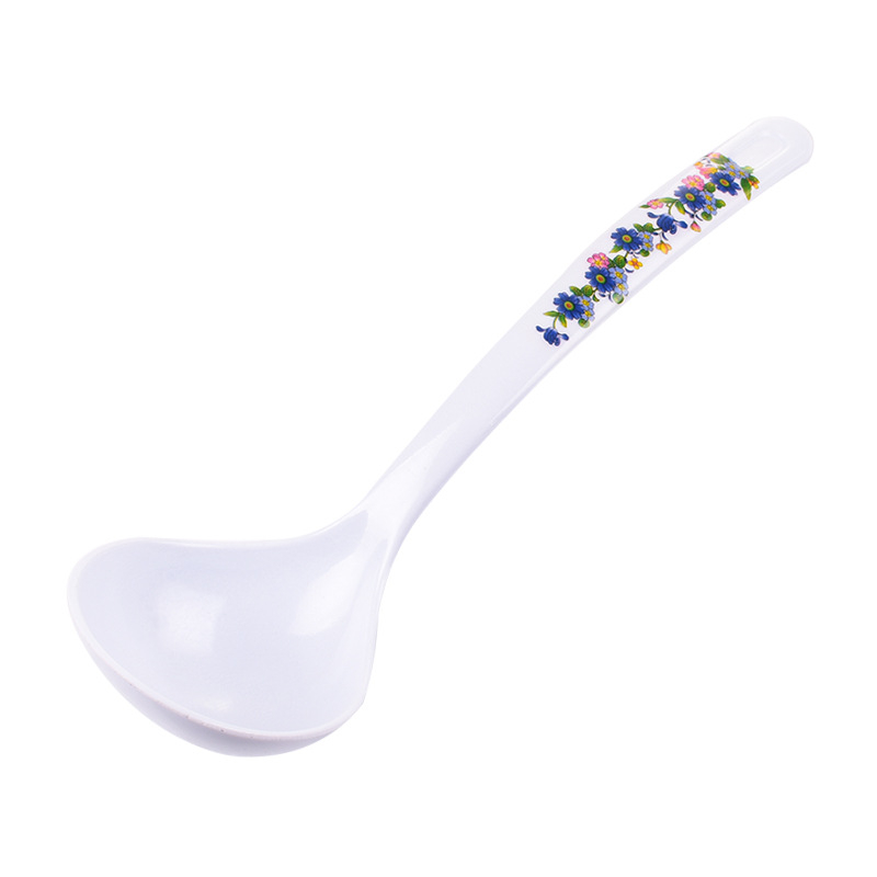 Lingură din plastic, stil japonez, model floral, minimalist modern