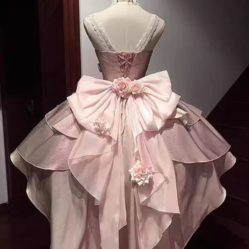 Rochie Lolita, stil Jsk, A-line, fără mâneci, decolteu în V