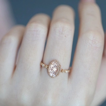 Inel din cupru cu design floral, deschis, electroplatat pentru femei