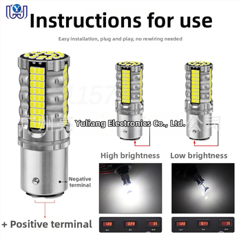 Automobilinis LED posūkio žibintas 1156/1157, 1206 SMD, 850 lm, 6500K, 8.7W, platus įtampos diapazonas 12-48V, skirtas posūkio signalui, stabdymui ir atbulinei šviesai