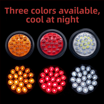 Lempos surinkimas puspriekabos galinei šviesai, 24V, apskritas, stabdžio šviesa, posūkio signalas, atbulinė šviesa