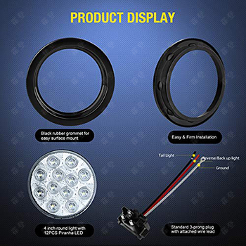 LED stražnje svjetlo za kamione — model 432, 12V, materijal: 304 nehrđajući čelik/PMMA, pogodno za kamione, prikolice i autobuse