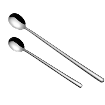 Lingură de amestec din oțel inoxidabil cu mâner lung, pentru bar și cafea, finisaj oglindă, posibilitatea personalizării cu logo