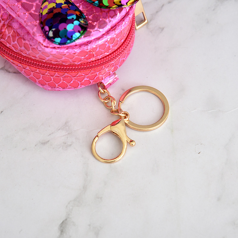 Portofel pentru monede din piele PU cu model floral, husă pentru chei și spațiu pentru cabluri, stil stradal, mini geantă