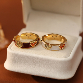 HYACINTH Inel de cupru pentru femei – stil geometric, placare electrolitică