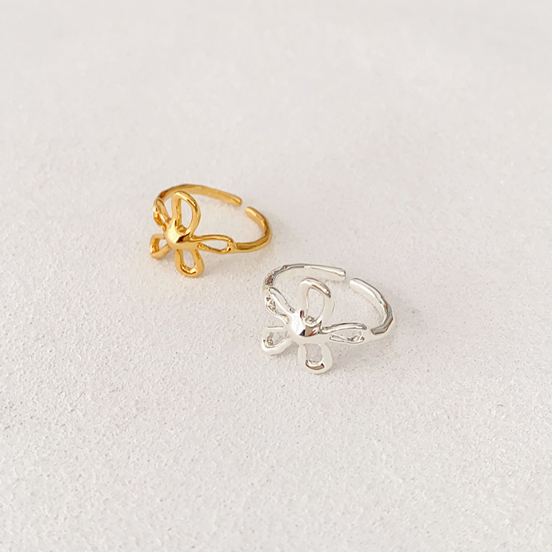 Inel din cupru, formă geometrică, placare electrolitică, bijuterie modernă pentru femei