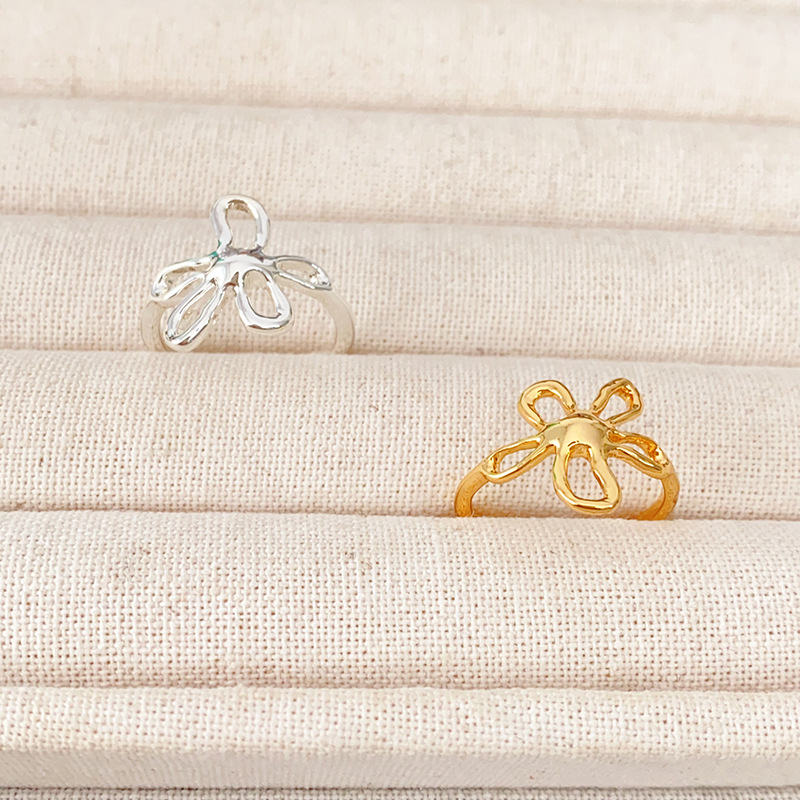 Inel din cupru, formă geometrică, placare electrolitică, bijuterie modernă pentru femei