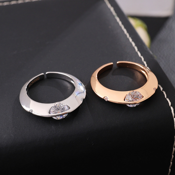 Inel geometric din cupru pentru femei, electroplacat, stil simplu