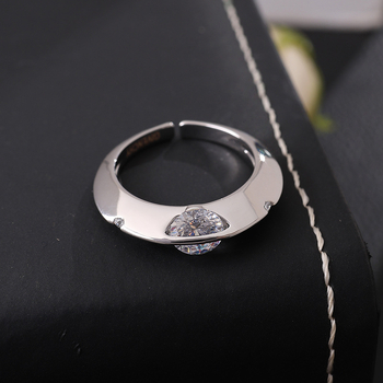 Inel geometric din cupru pentru femei, electroplacat, stil simplu