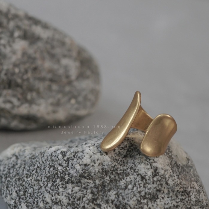 Inel din cupru pentru femei, design geometric, electroplacat, stil minimalist