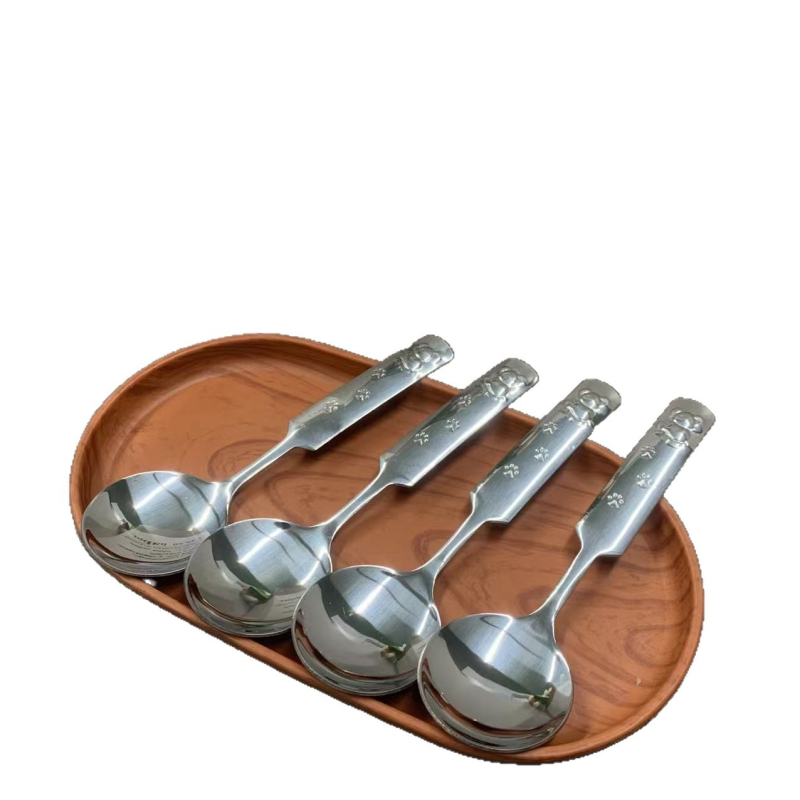 Lingură pentru copii — Model Cartoon, Oțel inoxidabil, Stil modern minimalist, Finisaj lustruit cu apă