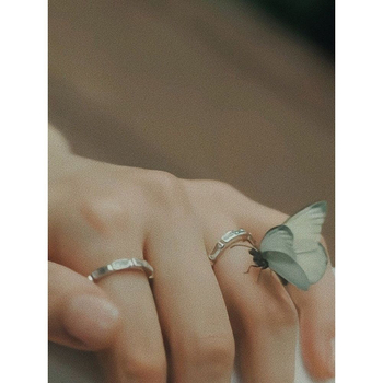 Inel din cupru, design geometric, stil japonez/coreean, placare electrolitică, pentru cuplu