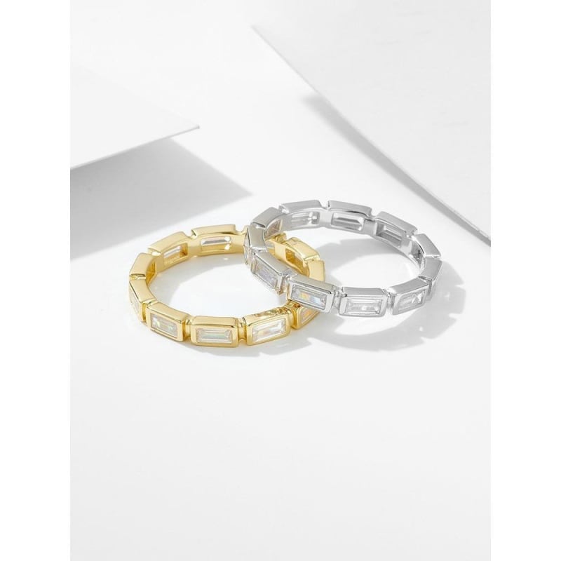 Inel din cupru, design geometric, stil japonez/coreean, placare electrolitică, pentru cuplu