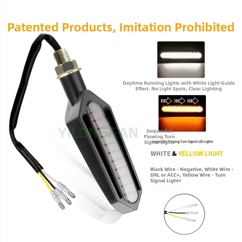 Yilongfan Y-A05-Y 24 LED dviejų spalvų LED signalas, 12V, 3000K