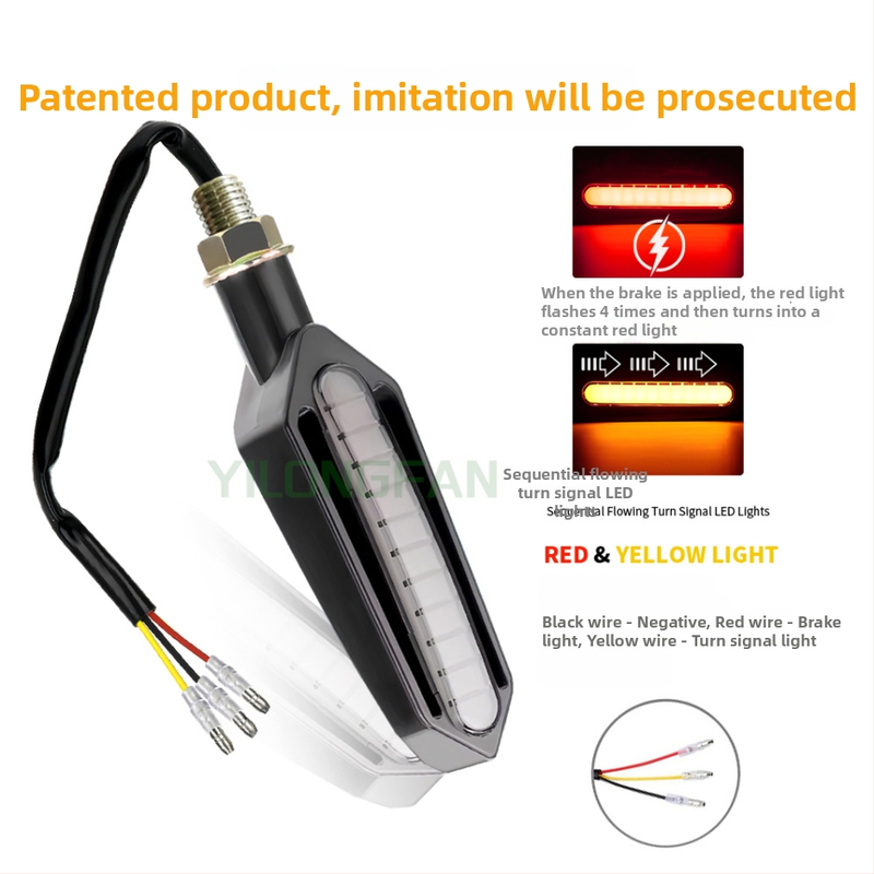 Yilongfan Y-A05-Y 24 LED dviejų spalvų LED signalas, 12V, 3000K