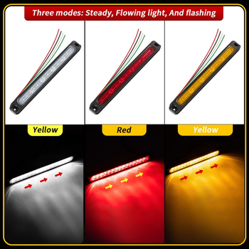 Sunkvežimio šoninis šviesos signalas – 15 LED, 12–24V, 3W, 6500K, ABS korpusas