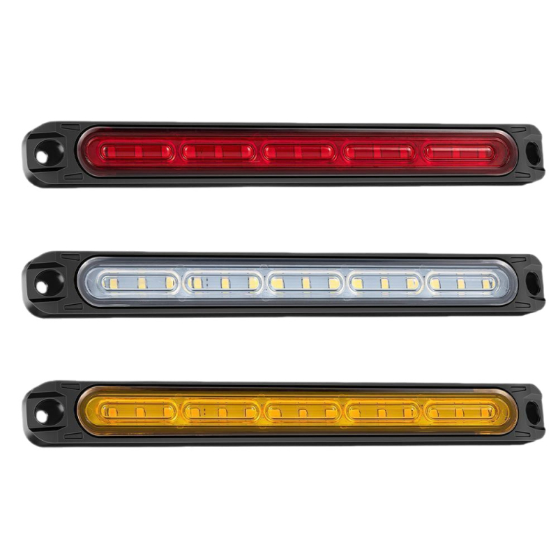 Sunkvežimio šoninis šviesos signalas – 15 LED, 12–24V, 3W, 6500K, ABS korpusas
