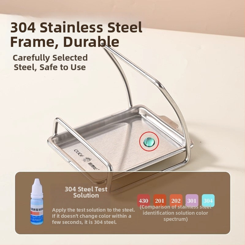 Nerūsējošā tērauda karotes turētāju komplekts restorāniem, karotes karājošais statīvs katla uzlikšanai, pārvietojams dizains, zīmols Kitchen concubine