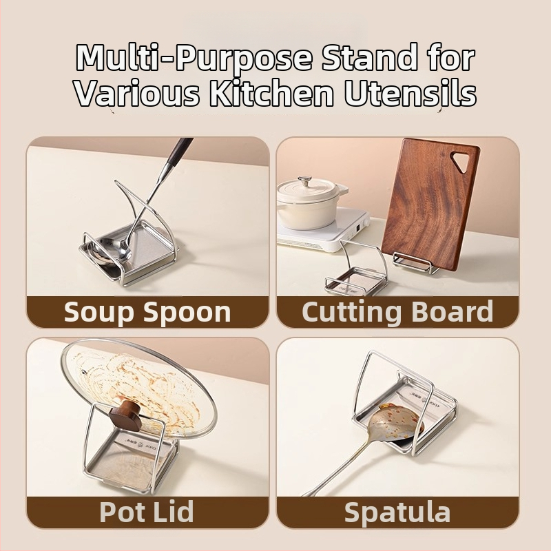 Nerūsējošā tērauda karotes turētāju komplekts restorāniem, karotes karājošais statīvs katla uzlikšanai, pārvietojams dizains, zīmols Kitchen concubine