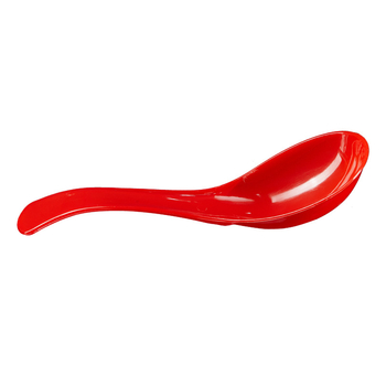 Lingură de supă din plastic cristal, de unică folosință - pachet 50 buc., stil simplu, necompatibilă cu cuptorul cu microunde, nebiodegradabilă