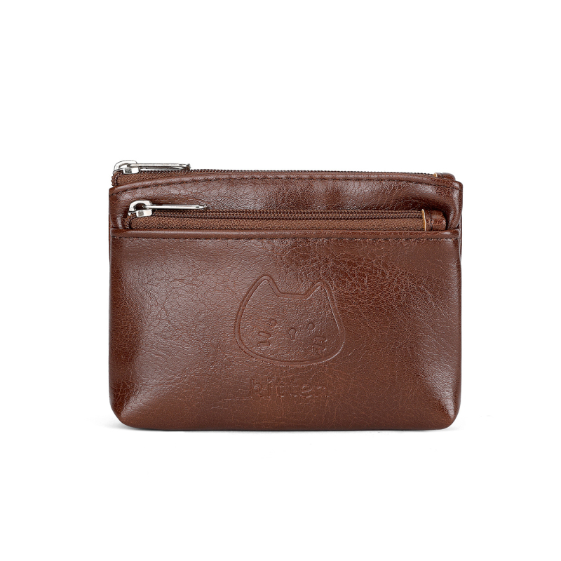 Iun novčanik za kovanice, PU materijal, jednobojni dizajn, gradski minimalistički stil, unisex