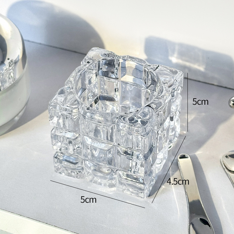 Козметичен органайзер с стъклено настолно огледало и държател за шпатула, модел 0107, Saint-wang, стъкло, произход Zhejiang, модерен минималистичен стил