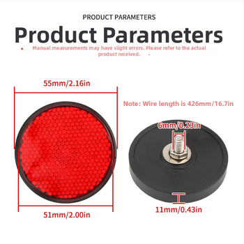 Motociklo LED apskrities reflektorius, atsparus vandeniui, 12V, 1,5W, tarnavimo laikas 50 000 valandų