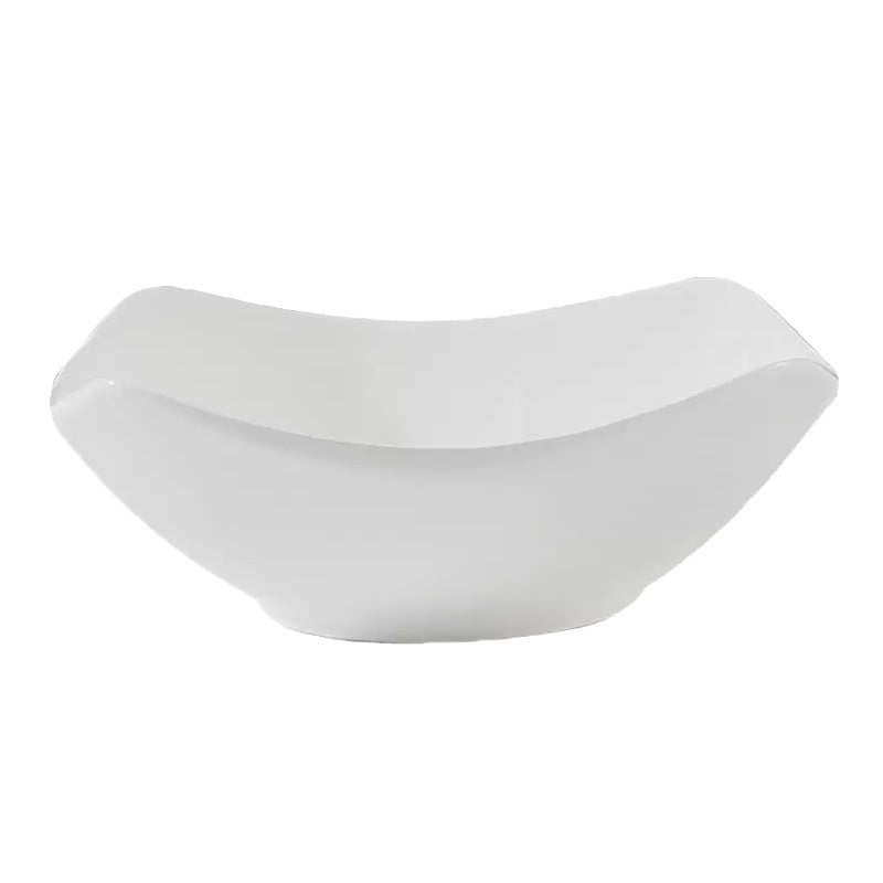 Porcelanska zdjela, četverokutnog oblika, minimalistički stil, ispod glazure