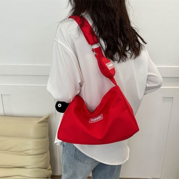 Ženska tote torba od Oxford tkanine, retro crossbody stil, svakodnevna torba preko ramena, srednja veličina, ljeto 2023
