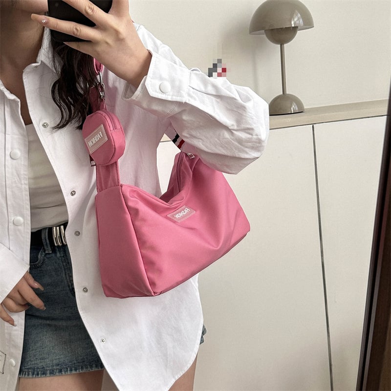 Ženska tote torba od Oxford tkanine, retro crossbody stil, svakodnevna torba preko ramena, srednja veličina, ljeto 2023